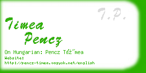 timea pencz business card